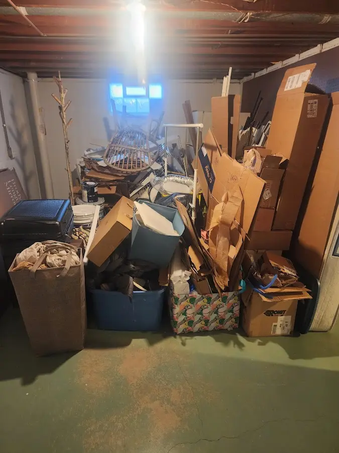 Roll-off dumpster container at job site for Yard Waste Dumpster Rental in Brooklyn Park